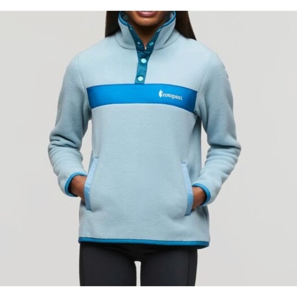 Cotopaxi Teca Fleece Pullover Women's Size M Blue EUC Pockets Sweatshirt v
